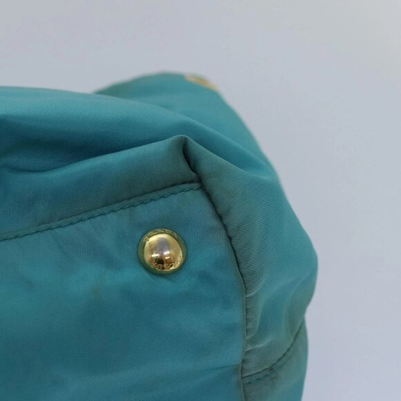 PRADA Hand Bag Nylon Turquoise Blue Auth 81466 - Picture 5 of 16